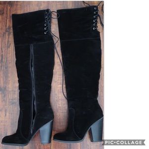 Chase & Chloe black over the knee boots.